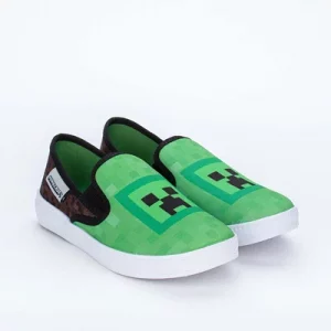 Slip On Kidy Minecraft Creeper Verde e Marrom